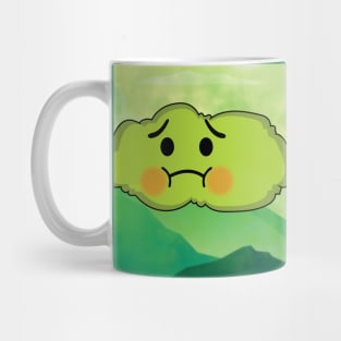 Fantasy Green Cloud With Nausea Face Mug